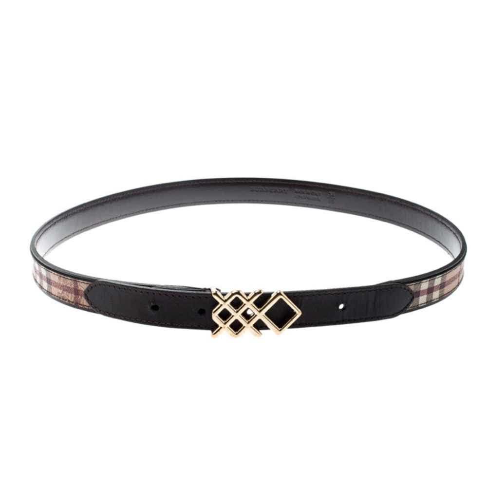 Burberry Haymarket Check Canvas Pembroke Belt